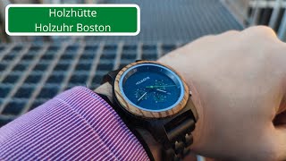 Holzhütte Holzuhr Boston - Schmuck aus Holz | Herrenuhr aus Holz ausprobiert + Test!