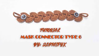 How To Crochet Face Mask Connector | Ear Saver For Mask || Konektor Masker Rajut Type 5