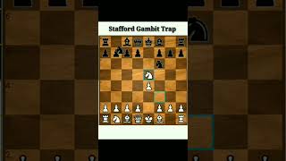 Stafford Gambit Trap #chess #kingsacrifice #shorts