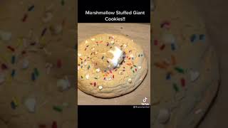 Marshmallow Stuffed Giant Cookies!  #marshmallow #cookies #tiktok #shorts #youtubeshorts