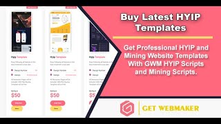 HYIP Website Design and Template | Professional HYIP Template | GetWebMaker