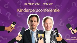 Kinderpersconferentie met Wopke Hoekstra en Dylan Haegens