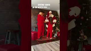 Visiting Santa in the North Pole.  #santa #christmas  #family #viral #holi #shorts #holiday