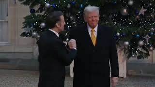 President Elect Donald J. Trump arrives for a meeting with French President Emmanuel Macron 🇺🇸 🇫🇷