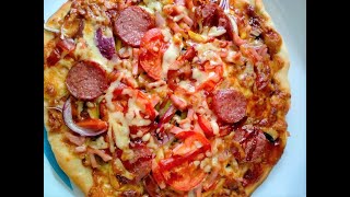 Homemade Pizza  Recipe | Start to Finish Pizza Recipe with Dough, Sauce and Toppings