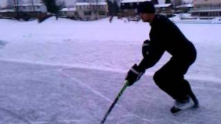 Winter pond hockey