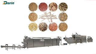 Soya Protein Extruding Line/How It's Made Textured Vegetable Protein (TVP)/Soya Nuggets Machine