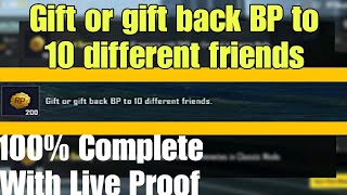 Gift or gift back bp to 10 different friends | 100% Complete with live proof | Problem Solved