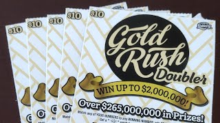 New scratchies!! $10 Gold Rush Doubler - 5 in a row!