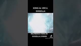 Kong al ver a Godzilla.