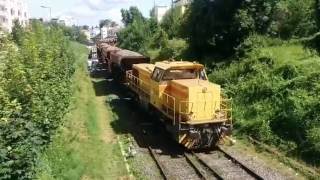 Train de stabilisation - cylindrage - Gare de la Mouillère - Besançon.