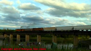 BNSF 7882 reroute over the KCS at Plano, TX 05/24/2015 ©