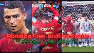 Cristiano Ronaldo Free-Kick VS Spain || 4K Clip Topaz + AE CC 🐐🔥💥