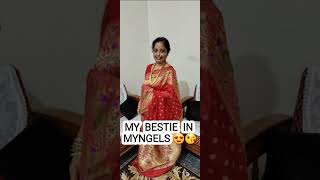 MY BESTIE IN MYNGELS/ PAITHANI/ORGANZA SAREE/FESTIVE SEASON #banarasisaree#myngels#shortvideo