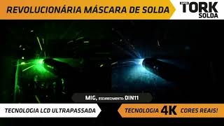 Máscara de Solda 4k Cores Reais High Definition Escurecimento Automático Tork Solda