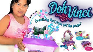 Toy Review Kid Unboxing Doh Vinci Style & Store Vanity Design Kit DIY Design Your Vanity Mirror By H