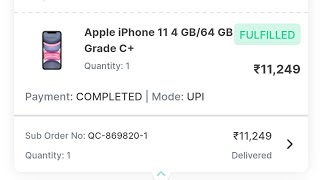 iPhone 11 oder From cashify super sale Grade C+ @ ₹11249 💸