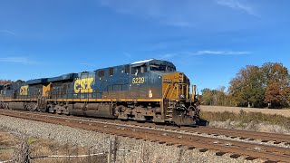 Csx N743-02 with a nice K5LA horn leader at jones crossing 11/3/21