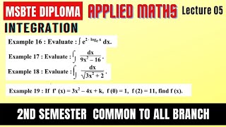 Integration Lec 05 || Applied Mathematics  ||2nd Semester || Diploma MSBTE ||