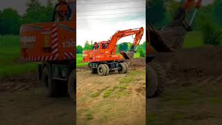 Excavator Crawler Crane and Construction Trucks for Kids | Railway Bridge Repair No 3 #shorts