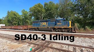 SD40-3 Idling - Former Clinchfield SD40-2