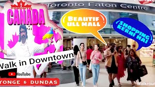 Walk in Downtown Toronto 🇨🇦 Complete Video//Beautiful Crowd😍 Must Watch FULL HD👌