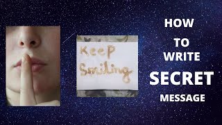 DIY Activity | How to write secret messages | Science Experiment