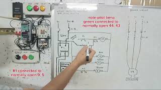 start stop connection using push button and remote control