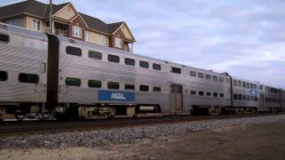 Metra # 416 Leads Outbound Commuter Northbound