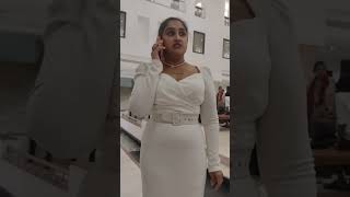 Vanitha Vijaykumar White Dress new Look