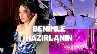 DÜĞÜN SAÇ- MAKYAJ - KOMBİN | BENİMLE HAZIRLANIN VLOG 👠👰🤵