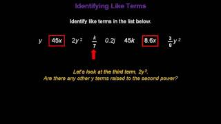 Combining Like Terms - Konst Math