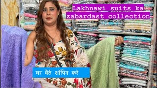 lucknowi suit collection | best chickenkari sharara, gharara sets, saree etc |lajpat nagar market