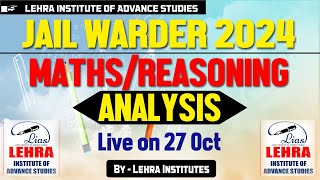 Jail Warder Math Reasoning Analysis | Psssb Analysis | Math Analysis | Reasoning Analysis | Warder