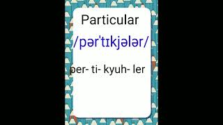 particular pronunciation /mispronounced English words /English pronunciation /@englishtutorial9237