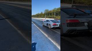 First Hit off the trailer Audi R8 👀 #viral #shorts #shortsviral #audi #racecar #dragracing