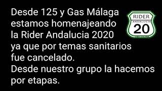 Motos 125 y gas Malaga - homenaje Rider Andalucía 2020