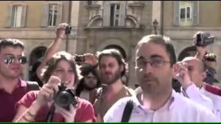 Andrea D'Ambra con Grillo e la pittima a Montecitorio