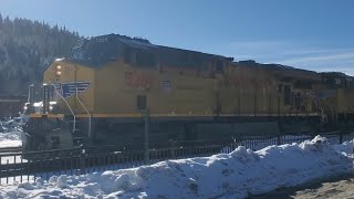 Tahoe Union Pacific train comes through Truckee CALIFORNIA