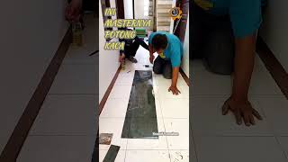 masternya potong kaca tanpa menggunakan penggaris #viral @ikun16