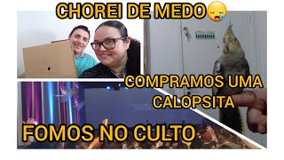 FOMOS PARA O CULTO+ESTE VÍDEO EU CHOREI DE RIR COM UMA CALOPSITA.