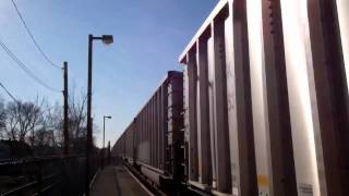 BNSF SD70ACe Leads Coal Drag Through Congress Park,Illinois