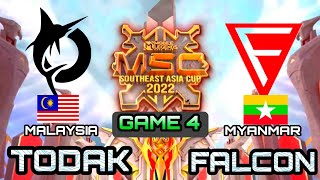 TODAK vs FALCON ESPORT [ Game 4 ] | MSC 2022 | Playoffs Day 4 - Mobile Legends