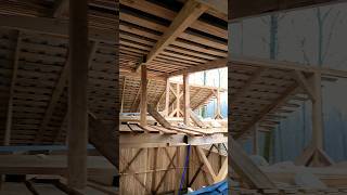 rain comes : roofing work stoped #howtodo #carpenter #roofing