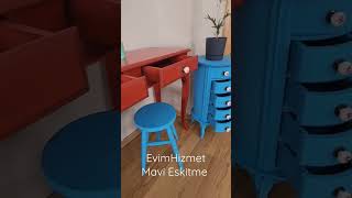 Mavi Eskitme Severler Buraya 🙂 #furniture #shorts