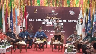 EDI NATAR - DESTRAYANI BIBRA DAFTAR KPU, IKUT PILWAKO PEKANBARU 2024