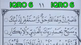 iqra buku 6 halaman 11 | pemula lansia pasti bisa mengaji membaca Alquran dengan cepat mudah lancar