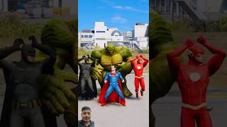 GTA V: RANDOM BABY HULK VS SUPERMAN SUPERHERO BATTLE😎#shorts #gta5