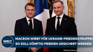 UKRAINE-KRIEG: Macron macht sich in Polen für EU-Friedenstruppe von 40.000 Soldaten stark