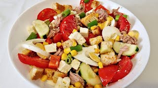 IMI PLACE SA GATESC | Am facut SALATA DE VARA CU TON SI OUA|Gata in 5 minute,delicioasa si sanatoasa